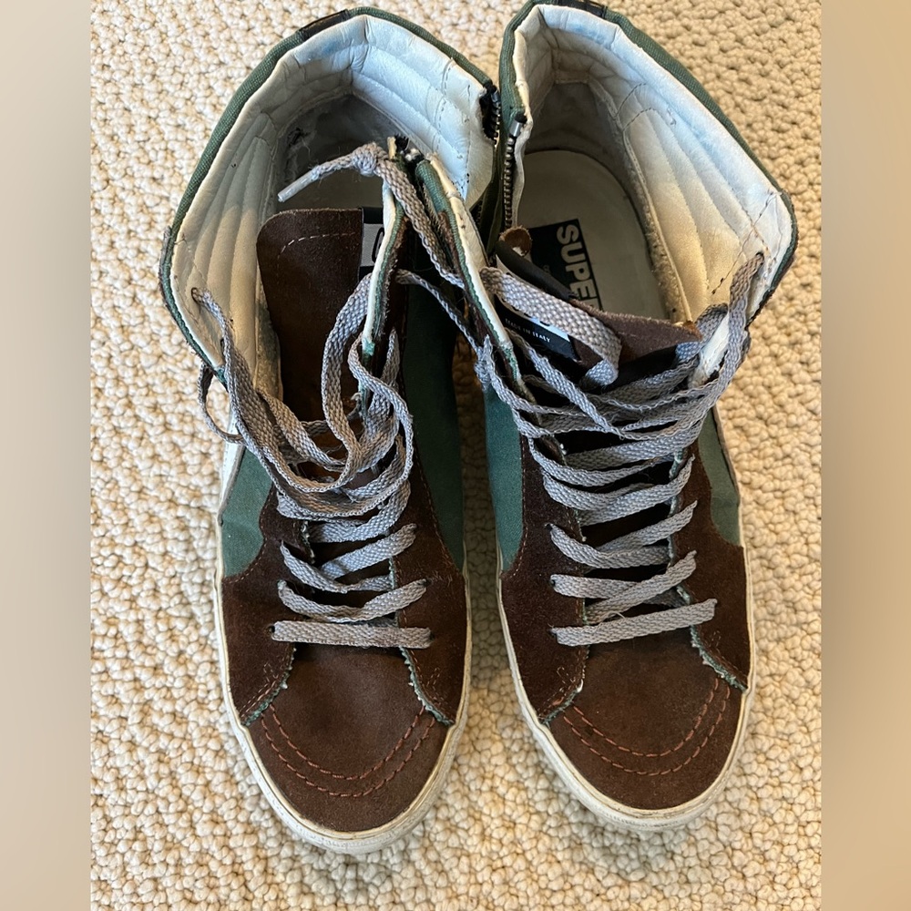 Golden Goose Superstar high tops. Great used condition. Cool color way.  Size 42